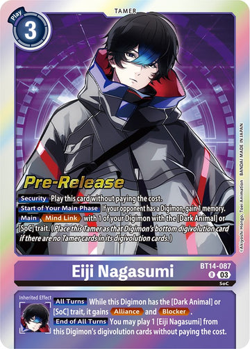 Eiji Nagasumi [BT14-087] [Blast Ace Pre-Release Cards] Foil
