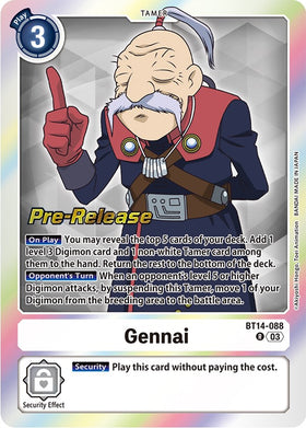 Gennai [BT14-088] [Blast Ace Pre-Release Cards] Foil