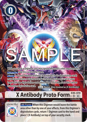 X Antibody Proto Form (Alternate Art) [EX5-070] [Animal Colosseum] Foil
