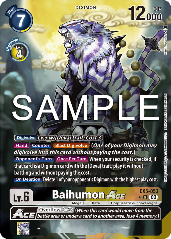 Baihumon ACE (Alternate Art) [EX5-053 R] [Animal Colosseum] Foil
