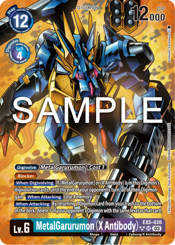 MetalGarurumon (X Antibody) (3 Star Alternate Art) [EX5-026] [Animal Colosseum] Foil