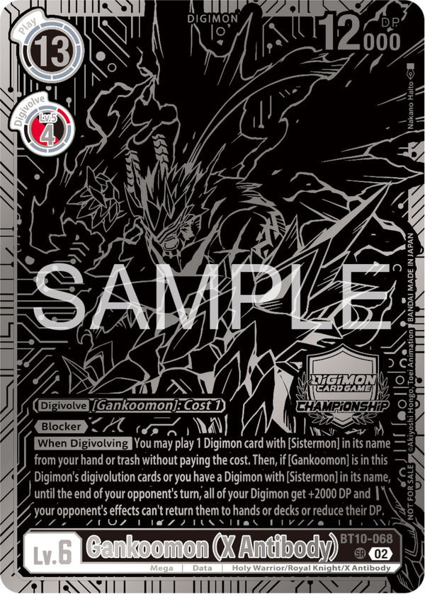 Gankoomon (X Antibody) (2023 Championship Finals 2nd Place) [BT10-068] [Xros Encounter] Foil