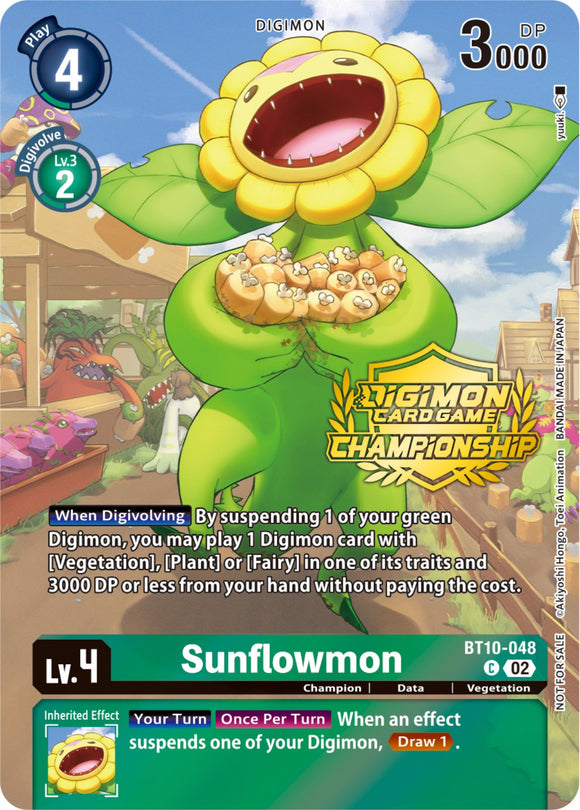 Sunflowmon (Championship 2023 Tamers Pack) [BT10-048] [Xros Encounter] Foil