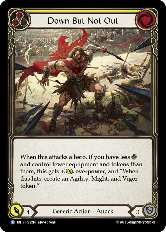 Down But Not Out (Yellow) [HVY214] [Heavy Hitters] Rainbow Foil