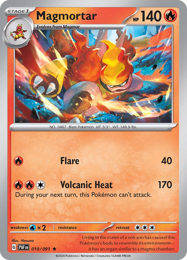 Magmortar [010/091] [Paldean Fates] Reverse Holofoil