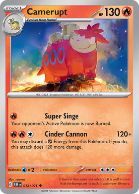 Camerupt [012/091] [Paldean Fates] Reverse Holofoil