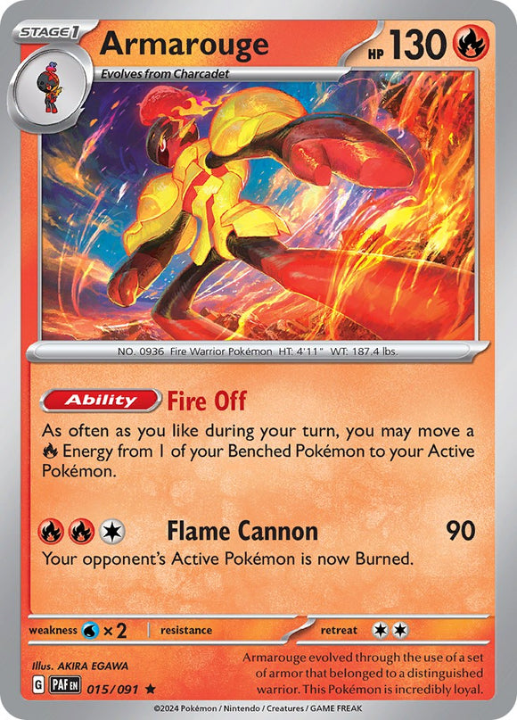Armarouge [015/091] [Paldean Fates] Holofoil