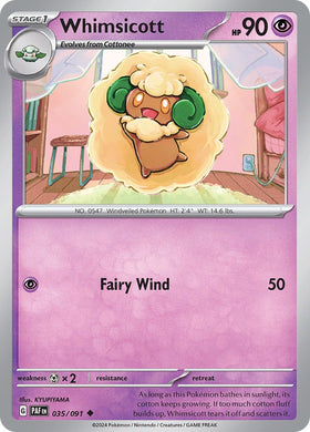 Whimsicott [035/091] [Paldean Fates] Reverse Holofoil