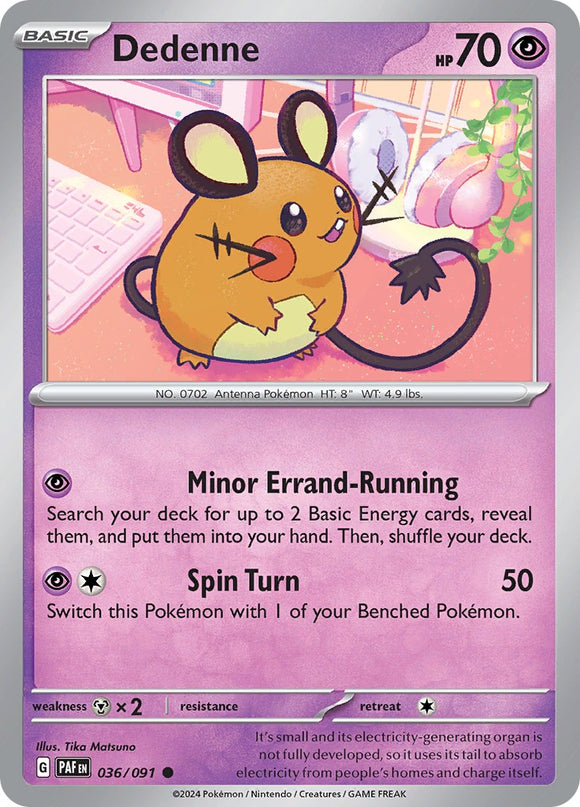 Dedenne [036/091] [Paldean Fates] Reverse Holofoil