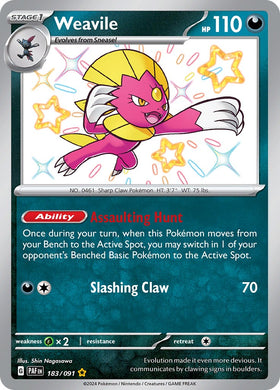 Weavile [183/091] [Paldean Fates] Holofoil