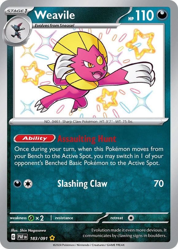 Weavile [183/091] [Paldean Fates] Holofoil