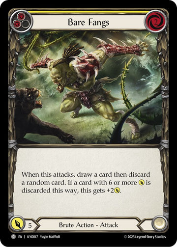 Bare Fangs (Yellow) [KYO017] [Blitz Deck: Heavy Hitters - Kayo]