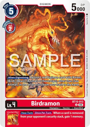 Birdramon [BT15-013 U] [Exceed Apocalypse]