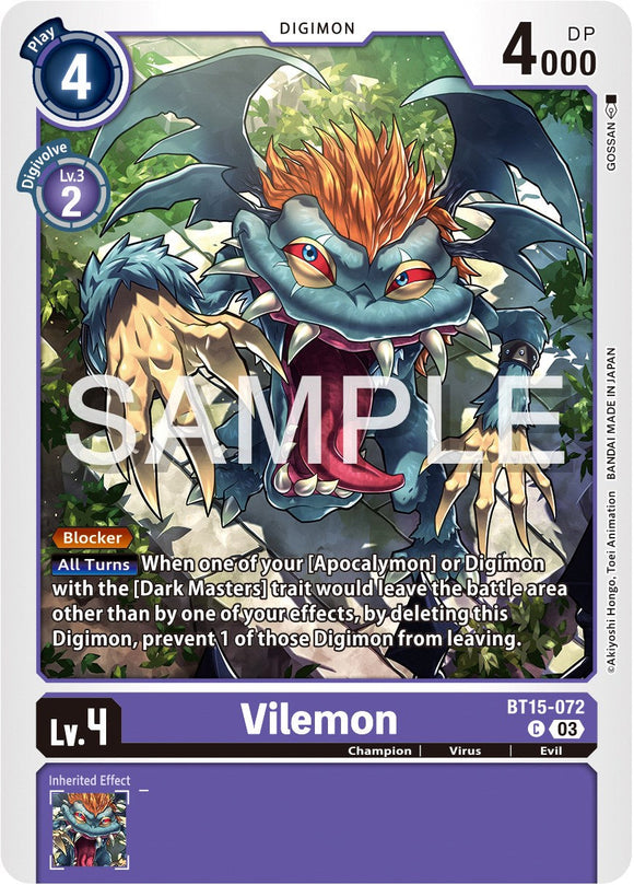 Vilemon [BT15-072 C] [Exceed Apocalypse]