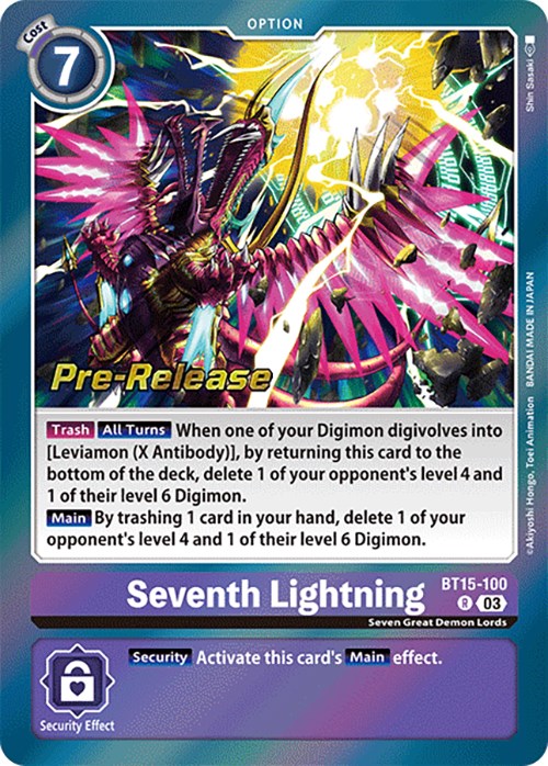 Seventh Lightning [BT15-100] [Exceed Apocalypse Pre-Release Cards] Foil