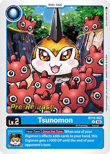 Tsunomon [BT15-002] [Exceed Apocalypse Pre-Release Cards] Foil