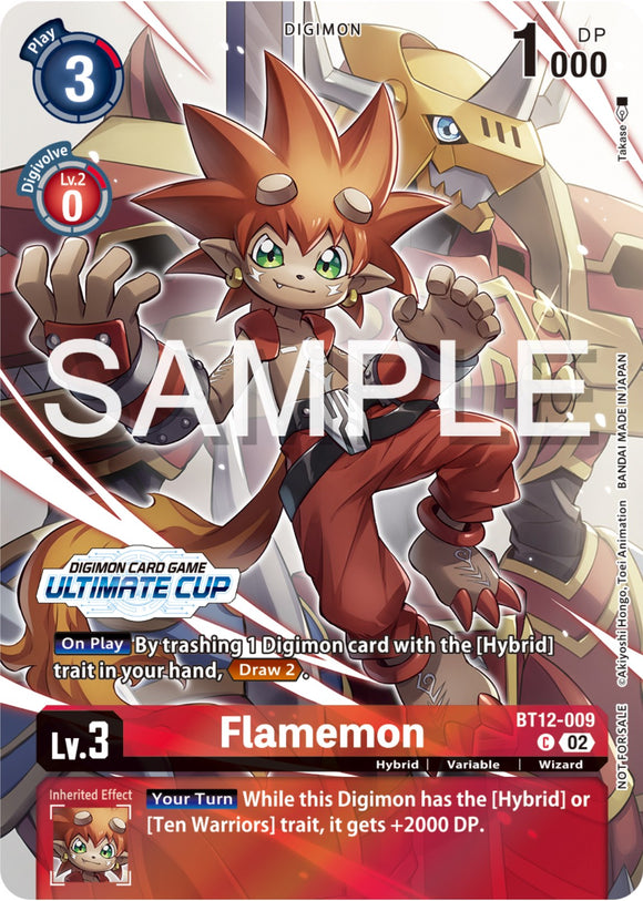 Flamemon (Ultimate Cup 2024) [BT12-009] [Across Time] Foil