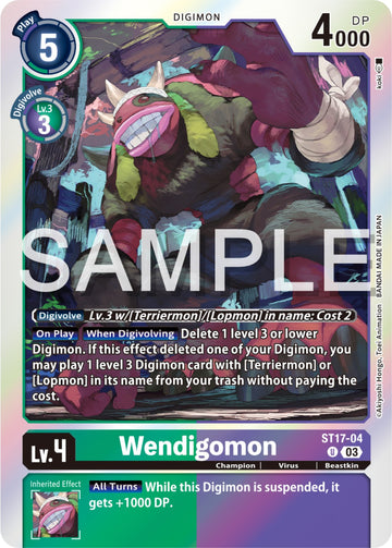 Wendigomon [ST17-04] [Starter Deck 17: Double Typhoon Advanced Deck Set] Foil