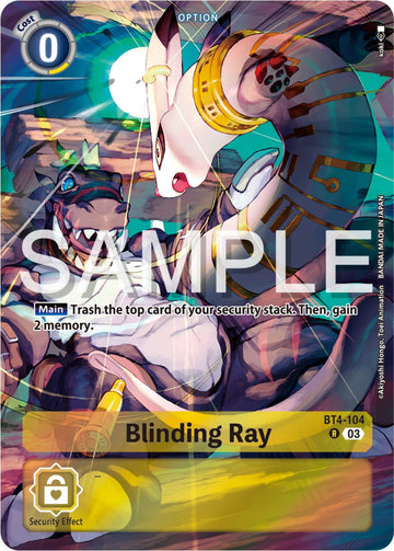 Blinding Ray (Bonus Pack) [BT4-104 R] [ Double Typhoon Advanced Deck Set] Foil