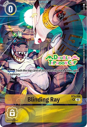 Blinding Ray (Bonus Pack) [BT4-104 R] [ Double Typhoon Advanced Deck Set Pre-Release Cards] Foil