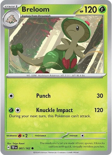 Breloom [007/162] [Temporal Forces] Reverse Holofoil