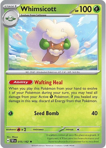 Whimsicott [015/162] [Temporal Forces] Reverse Holofoil