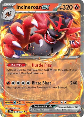 Incineroar ex [034/162] [Temporal Forces] Holofoil
