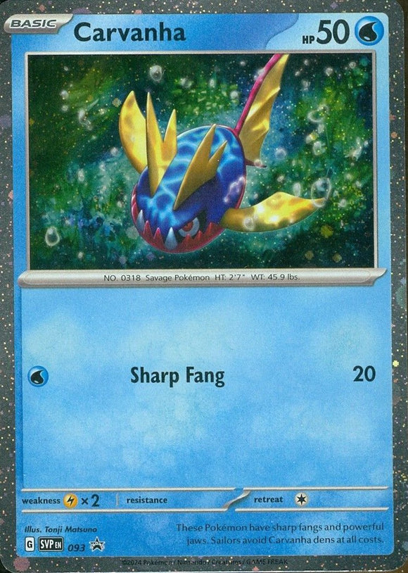 Carvanha [093] [Scarlet & Violet Promo Cards] Holofoil