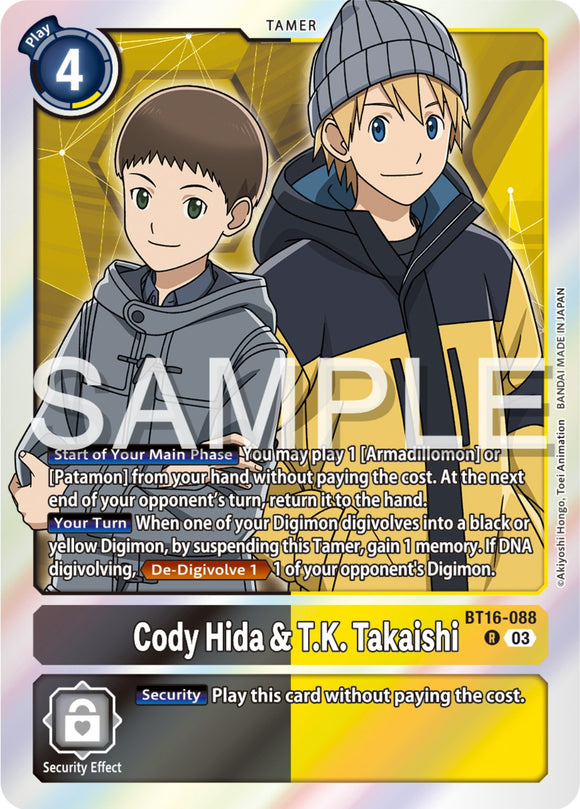 Cody Hida & T.K. Takaishi [BT16-088] [Beginning Observer] Foil