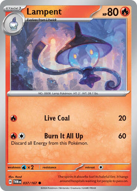 Lampent [037/167] [Twilight Masquerade] Reverse Holofoil