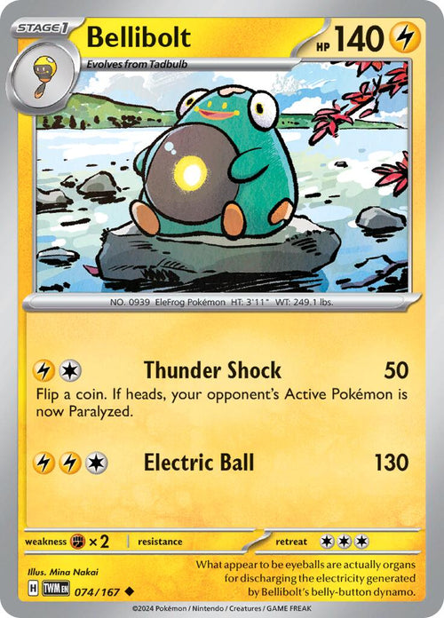 Bellibolt [074/167] [Twilight Masquerade] Reverse Holofoil