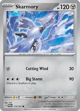 Skarmory [119/167] [Twilight Masquerade] Reverse Holofoil