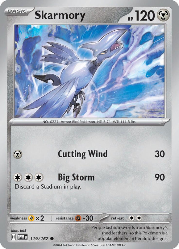 Skarmory [119/167] [Twilight Masquerade] Reverse Holofoil