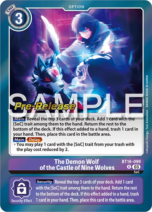The Demon Wolf of the Castle of Nine Wolves [BT16-099] [Beginning Observer Pre-Release Cards] Foil