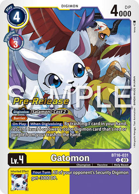 Gatomon [BT16-031] [Beginning Observer Pre-Release Cards] Foil