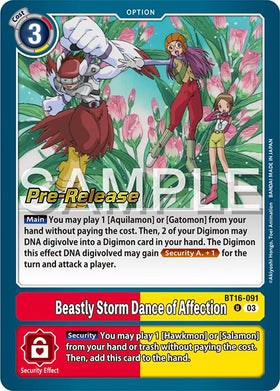Beastly Storm Dance of Affection [BT16-091] [Beginning Observer Pre-Release Cards] Foil