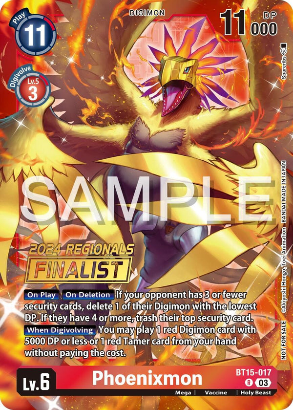 Phoenixmon (2024 Regionals Finalist) [BT15-017] [Exceed Apocalypse] Foil