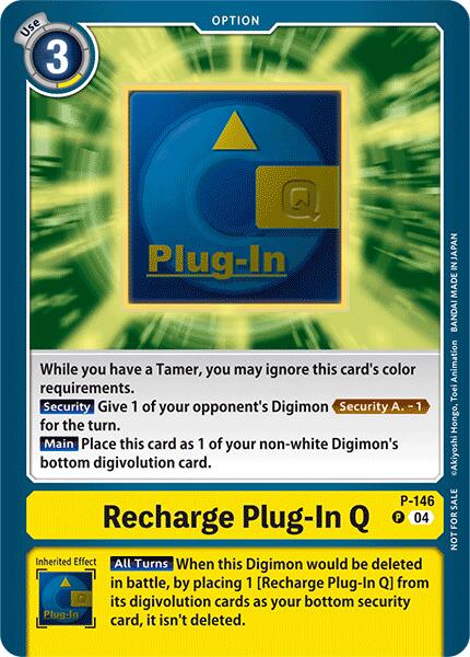 Recharge Plug-In Q (Store Tournament 2024 Jul. - Sep. Participation Pack) [P-146] [Digimon Promotion Cards]