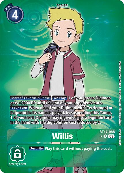 Willis (Box Promotion Pack: Secret Crisis) [BT17-088] [Secret Crisis] Foil