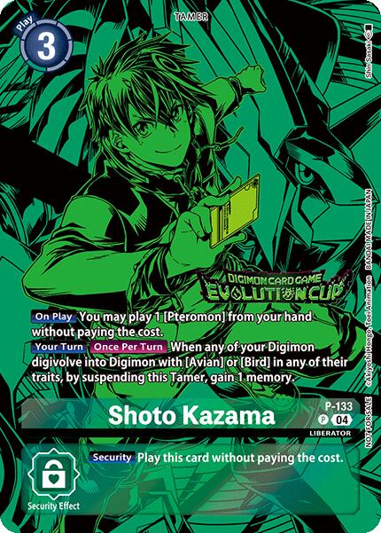 Shoto Kazama (August 2024 Evolution Cup Participant) [P-133 P] [Digimon Promotion Cards] Foil