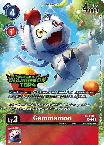 Gammamon (August 2024 Evolution Cup Top 4) [RB1-006] [Resurgence Booster] Foil