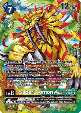 SaberLeomon ACE (Alternate Art) [EX7-029] [Digimon LIBERATOR] Foil