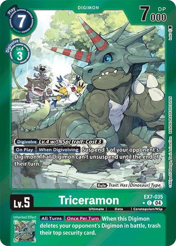 Triceramon (Foil) [EX7-035] [Digimon LIBERATOR] Foil