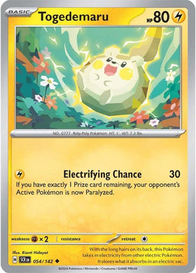 Togedemaru [054/142] [Stellar Crown] Reverse Holofoil