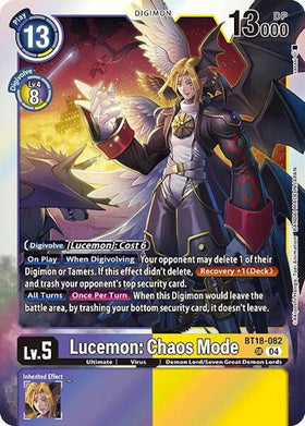 Lucemon: Chaos Mode [BT18-082] [Release Special Booster 2.0] Foil