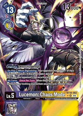 Lucemon: Chaos Mode (Alternate Art) [BT18-082] [Release Special Booster 2.0] Foil