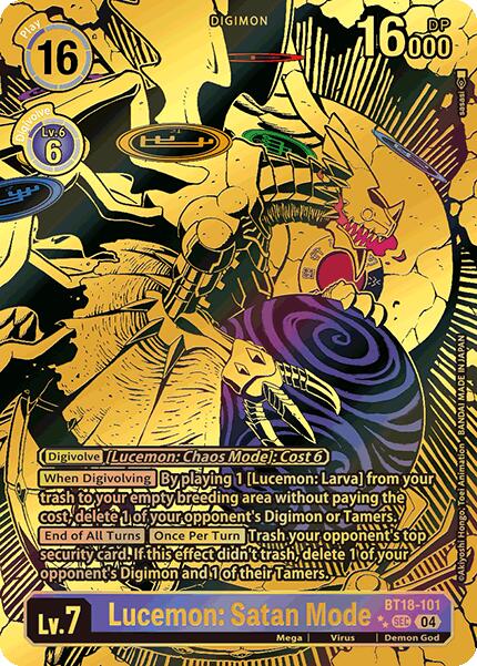 Lucemon: Satan Mode (Textured) [BT18-101] [Release Special Booster 2.0] Foil