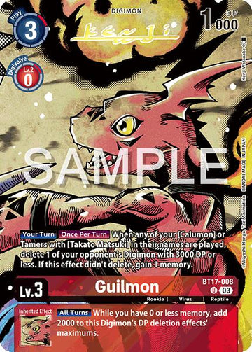 Guilmon (Signed) [BT17-008] [Release Special Booster 2.0] Foil