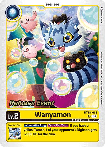 Wanyamon [BT18-003 U] [Release Special Booster 2.0 Celebration Event Cards] Foil