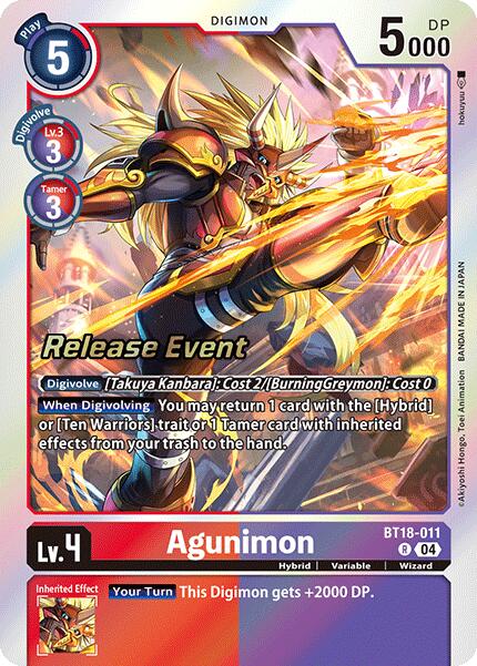Agunimon [BT18-011] [Release Special Booster 2.0 Celebration Event Cards] Foil